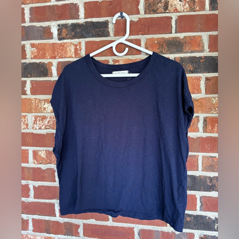 Free People Navy Tee
